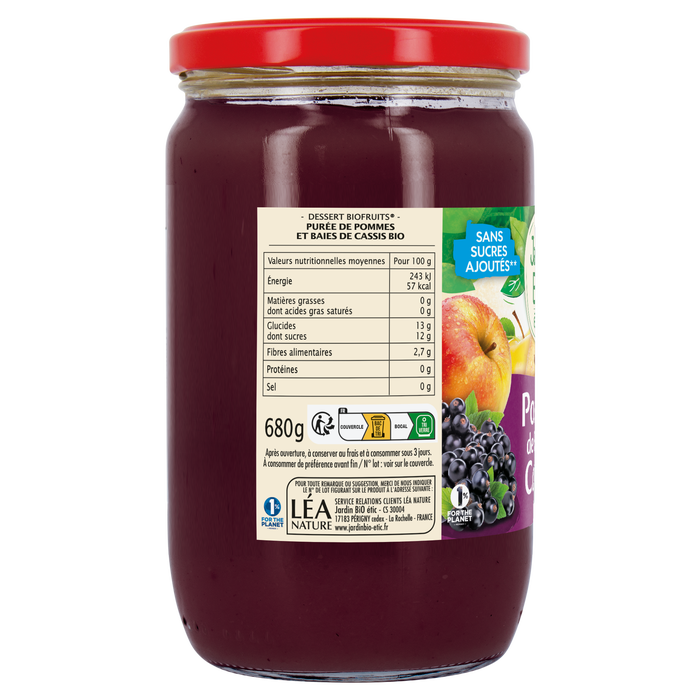Boho Cosmetics Dessert Biofruits Pomme Cassis 680g - Jardin BiO étic
