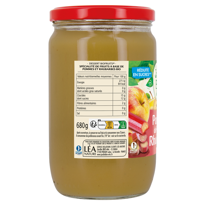 Boho Cosmetics Dessert Biofruits Pomme Rhubarbe 680g - Jardin BiO étic