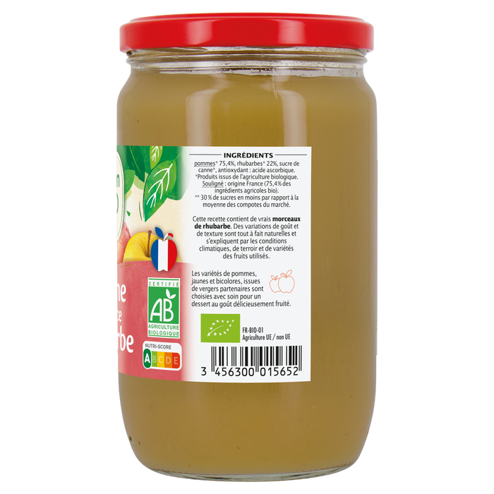Boho Cosmetics Dessert Biofruits Pomme Rhubarbe 680g - Jardin BiO étic