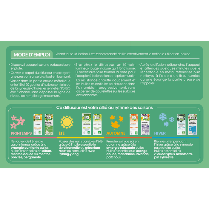 Boho Cosmetics Diffuseur D'huiles Essentielles Prise Murale - So BiO étic