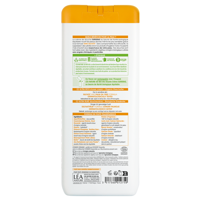 Boho Cosmetics Douche Crème Surgras à L'huile De Karité Bio - 650ml - SO'BiO étic