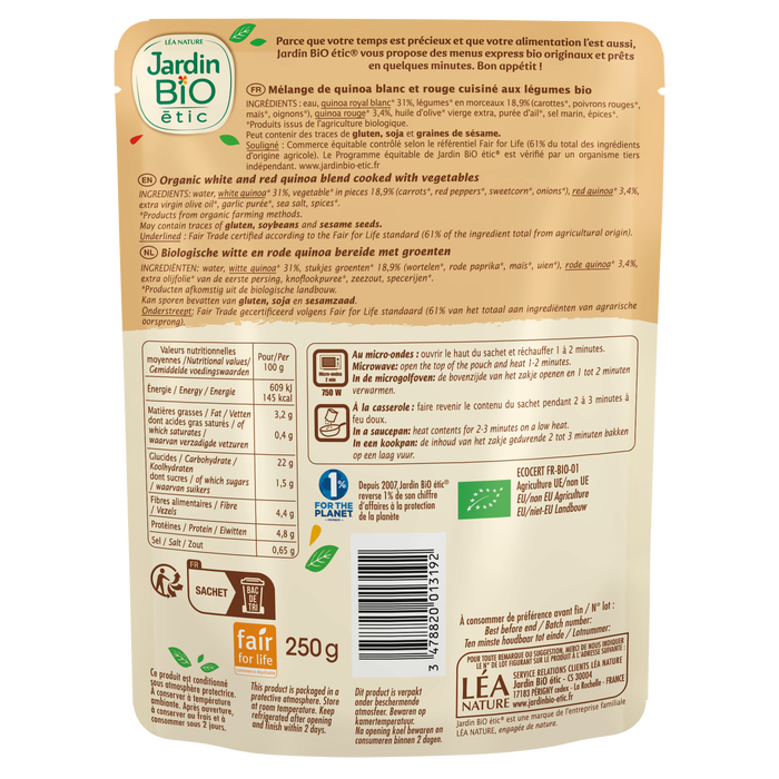 Boho Cosmetics Duo De Quinoa Aux Petits Légumes Bio - Jardin Bio Étic