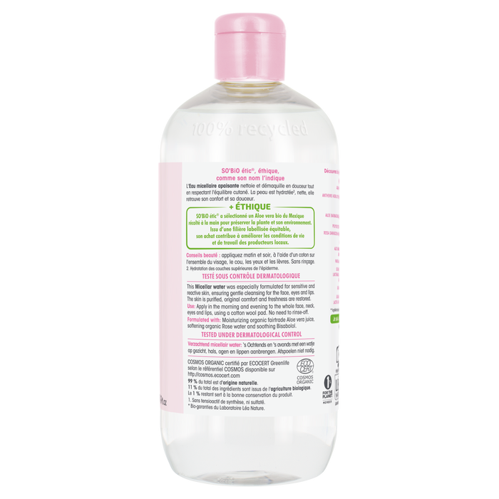 Boho Cosmetics Eau Micellaire Hydra Aloe Vera - So'BiO étic