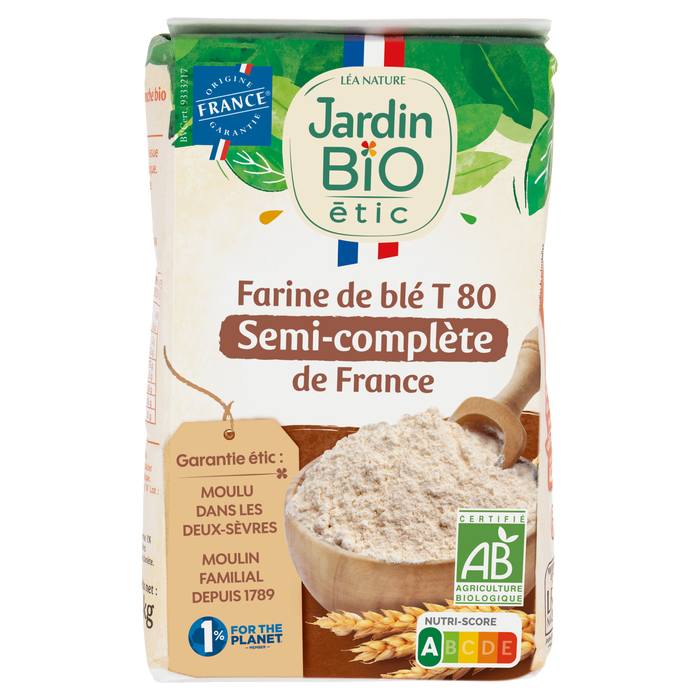 Boho Cosmetics Farine De Blé Semi Complète T80 Bio Sans Gluten - Jardin Bio Étic