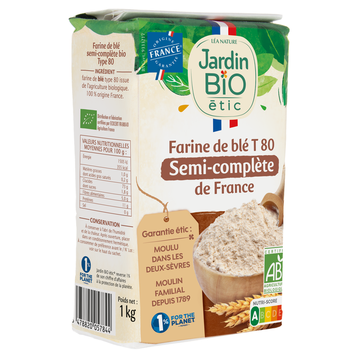 Boho Cosmetics Farine De Blé Semi Complète T80 Bio Sans Gluten - Jardin Bio Étic