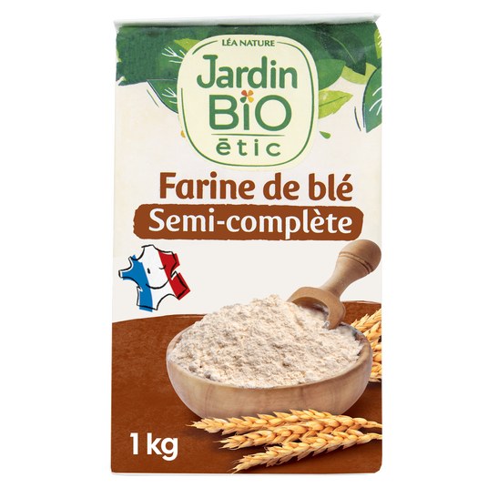 boho cosmetics Farine de blé semi complète T80 bio sans gluten - Jardin Bio Étic