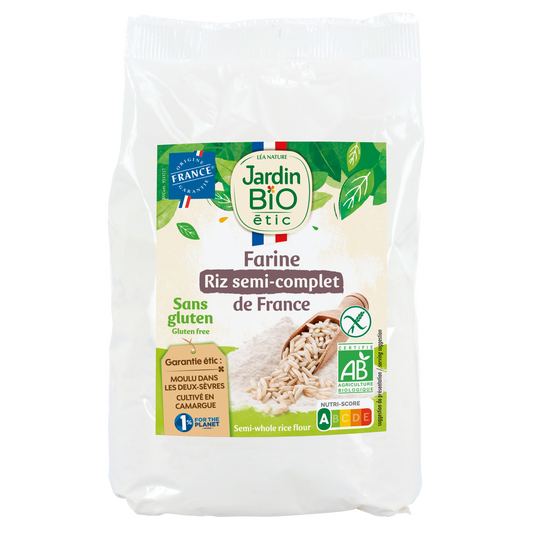 boho cosmetics Farine de riz semi-complet bio sans gluten - Jardin Bio Étic