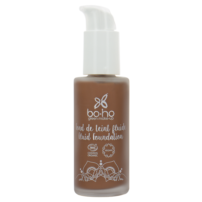 Boho Cosmetics Fond De Teint Fluide Bio Café Au Lait Peaux Foncées à Très Foncées