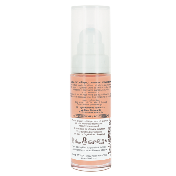 Boho Cosmetics Fond De Teint Hydratant - 15 Vanille Rosé - SO'BiO étic