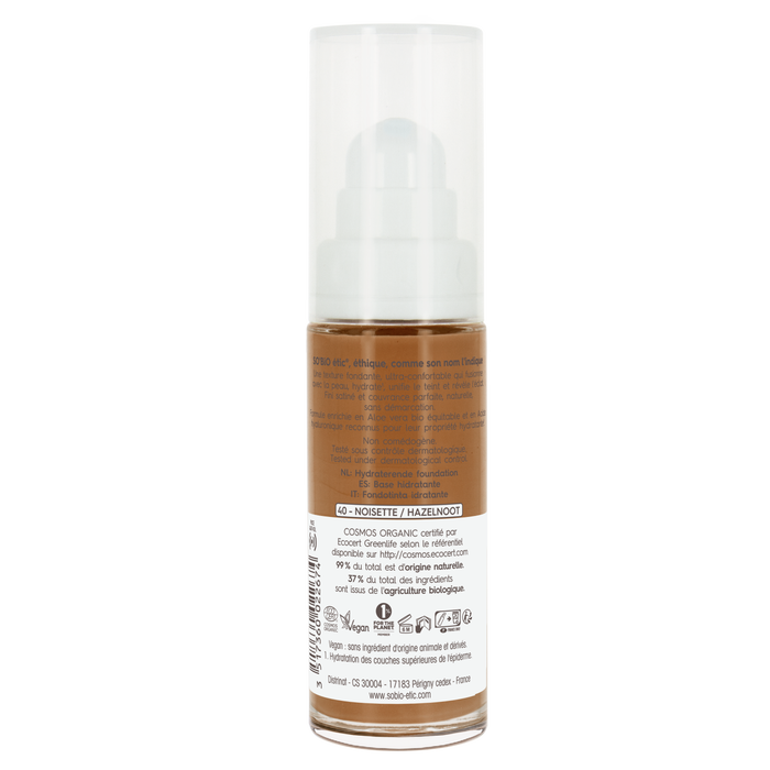 Boho Cosmetics Fond De Teint Hydratant Teint Divin 40 Noisette - SO'BiO étic