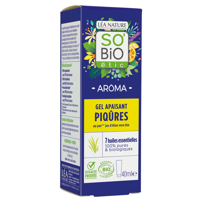 Boho Cosmetics Gel Apaisant Piqûres Au Pur Jus Aloe Vera + 7 Huiles Essentielles - So'BiO étic
