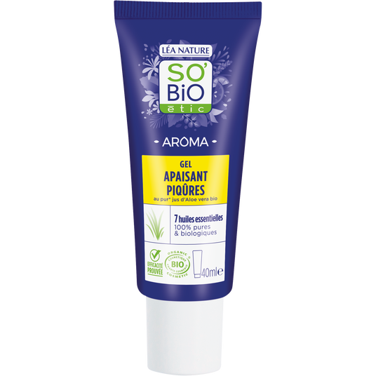 boho cosmetics Gel apaisant piqûres au pur jus Aloe Vera + 7 huiles essentielles - So'BiO étic