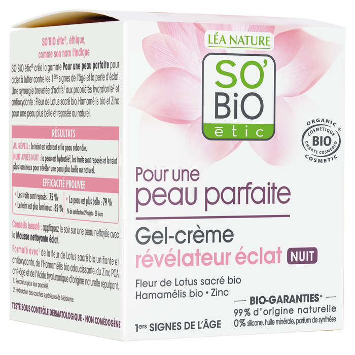 Boho Cosmetics Gel-crème Révélateur éclat Nuit - SO'BiO étic
