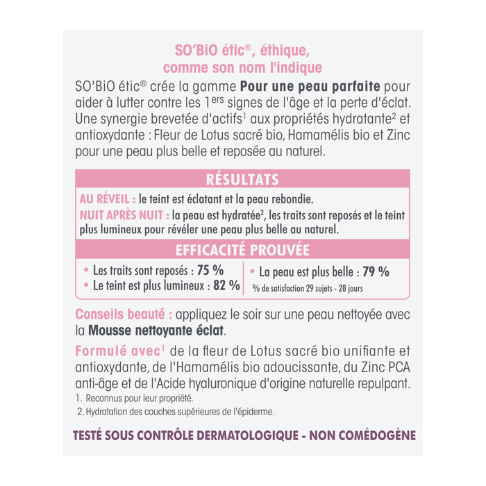 Boho Cosmetics Gel-crème Révélateur éclat Nuit - SO'BiO étic