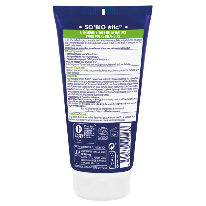 Boho Cosmetics Gel Cryo Récupération Sport - LEA NATURE SO BiO étic