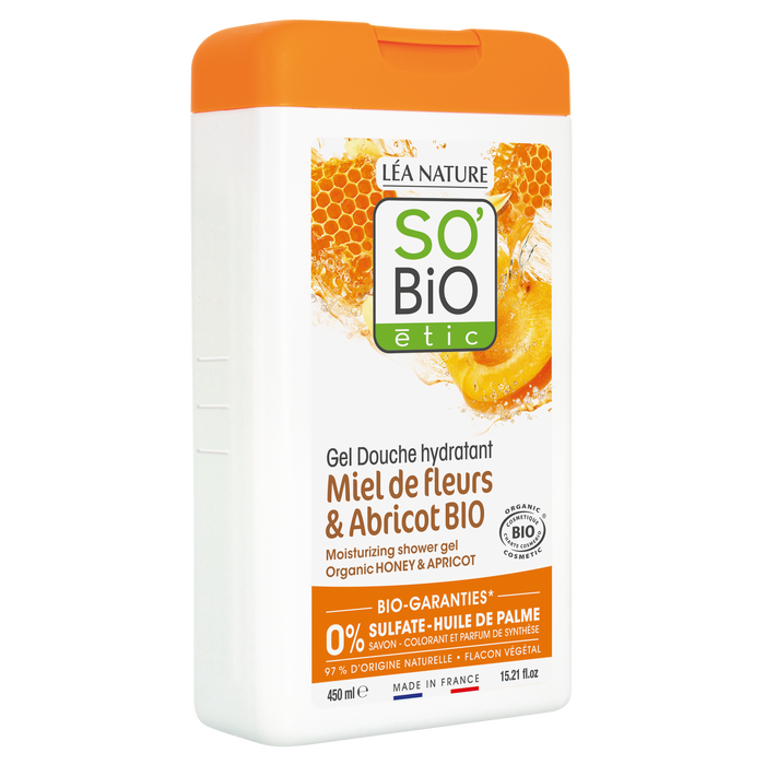 Boho Cosmetics Gel Douche Hydratant¹ Miel De Fleurs Et Abricot Bio450 Ml- SO'BiO étic