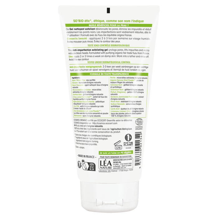 Boho Cosmetics Gel Exfoliant Anti-imperfections - SO'BiO étic