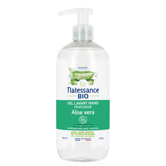 boho cosmetics Gel lavant mains fraicheur Aloe Vera 500ml - Natessance