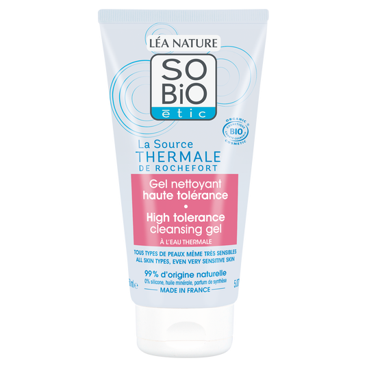 boho cosmetics Gel nettoyant haute tolérance La Source Thermale de Rochefort - SO'Bio étic