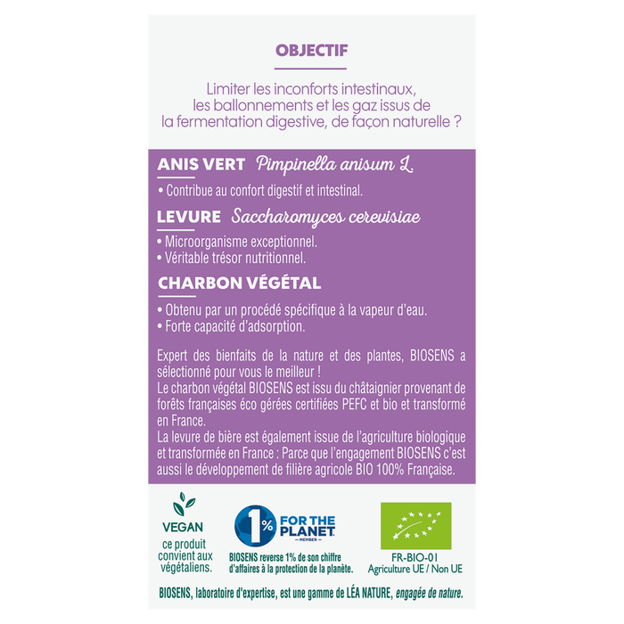 Boho Cosmetics Gélule Végétale Ballonnements 45 Gelules Vegetales - BIOSENS