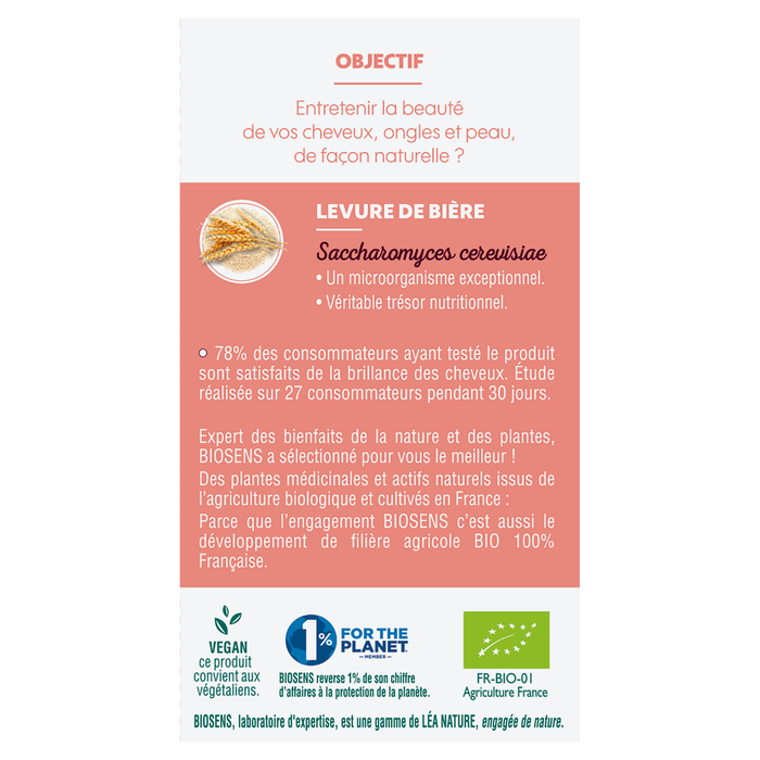 Boho Cosmetics Gélule Végétale Beauté - Levure De Bière - Biosens