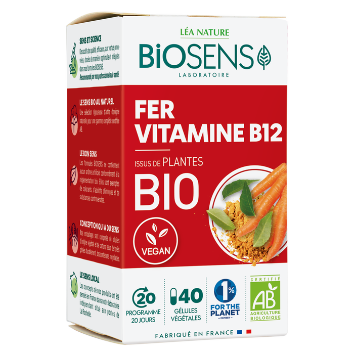 Boho Cosmetics Gélule Végétale Fer Et Vitamine B12 De Plantes - Biosens