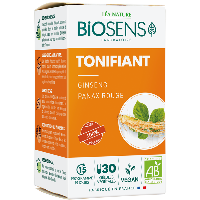 Boho Cosmetics Gelule Vegetale Gingseng - Tonifiant Panax Rouge - Biosens