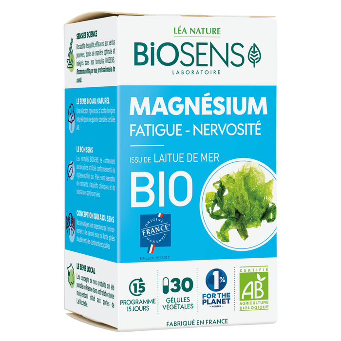 Boho Cosmetics Gélule Végétale Magnésium - Fatigue Nervosité - Biosens