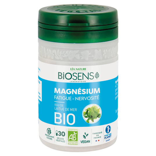 boho cosmetics Gélule végétale Magnésium - Fatigue Nervosité - Biosens