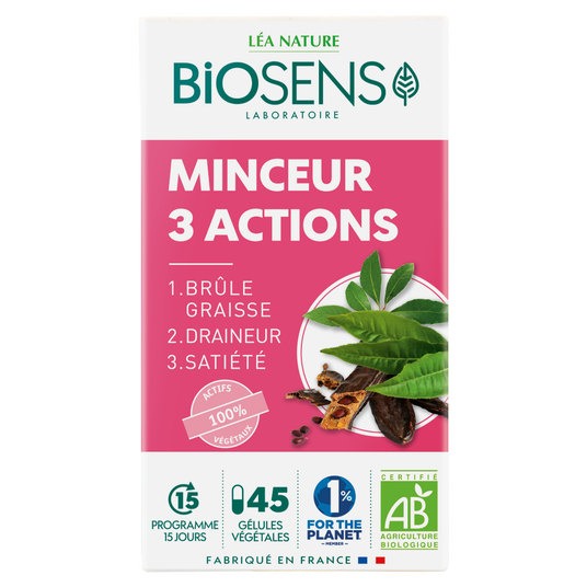 boho cosmetics Gélule végétale Minceur 3 Actions - Biosens