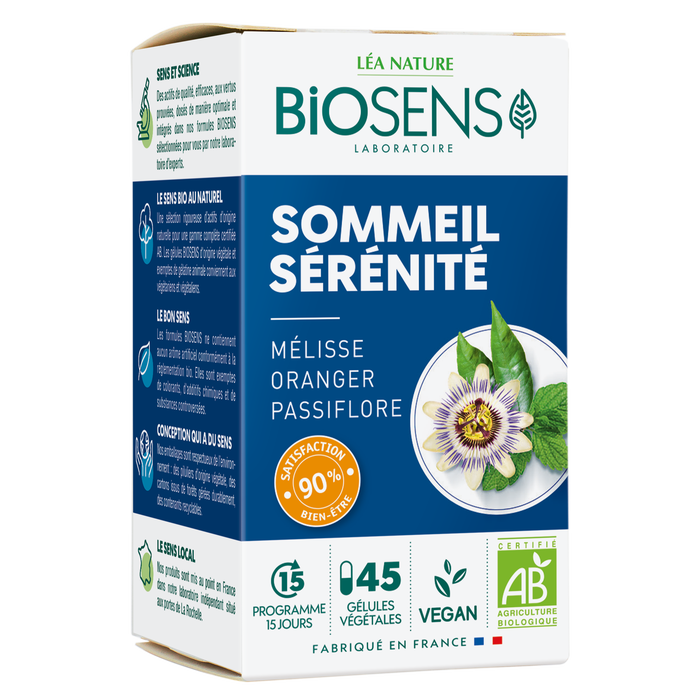 Boho Cosmetics Gélule Végétale Sommeil Sérénité - Mélisse Oranger Passiflore - Biosens