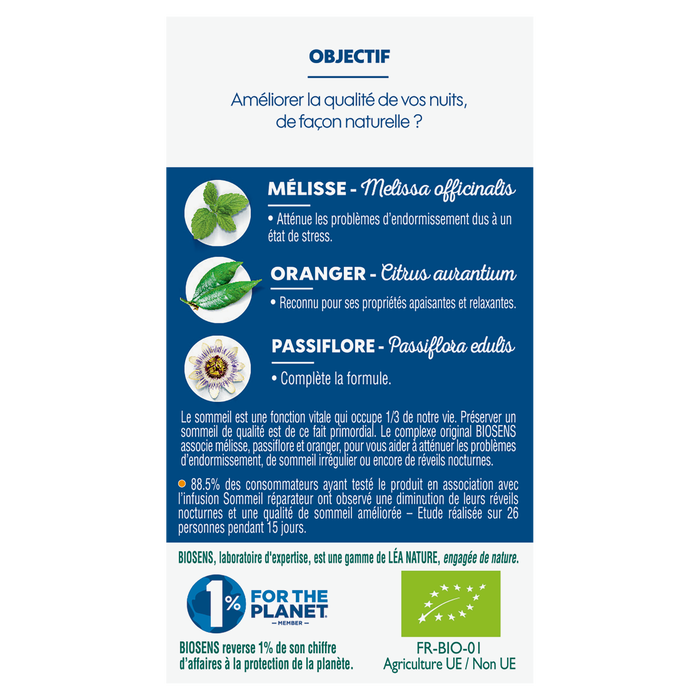Boho Cosmetics Gélule Végétale Sommeil Sérénité - Mélisse Oranger Passiflore - Biosens