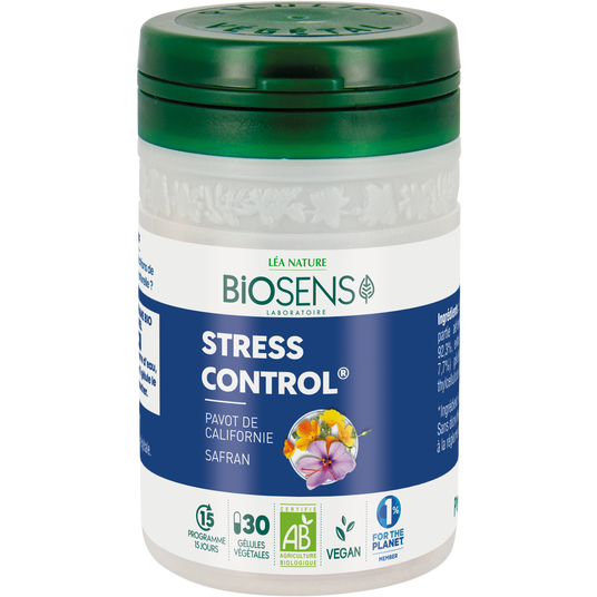 boho cosmetics Gélule végétale Stress Control - Basilic Sacré Rhodiola - Biosens