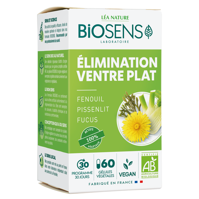 Boho Cosmetics Gélule Végétale Ventre Plat Elimination - Fenouil Fucus - Biosens
