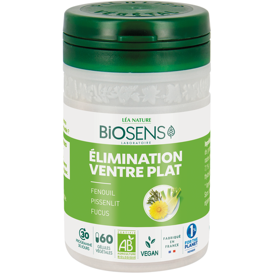 boho cosmetics Gélule végétale Ventre plat Elimination - Fenouil Fucus - Biosens