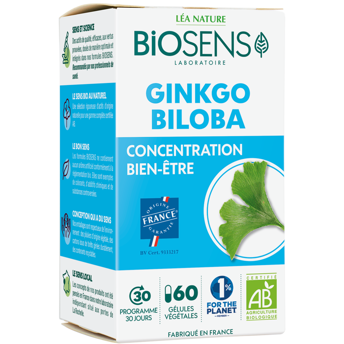 Boho Cosmetics Gélules Végétales De Ginkgo Pour Favoriser Mémoire Et Concentration - Biosens