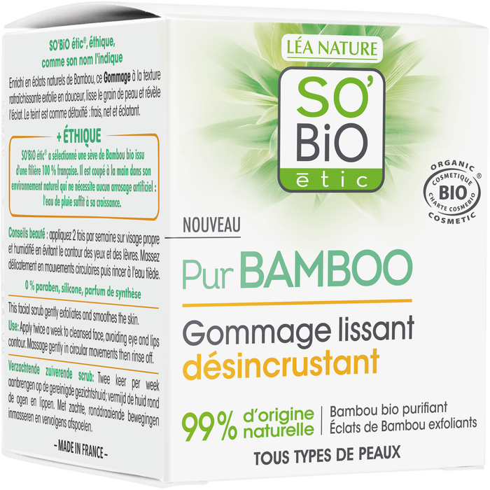 Boho Cosmetics Gommage Lissant Désincrustant - Pur Bamboo - SO'BiO étic