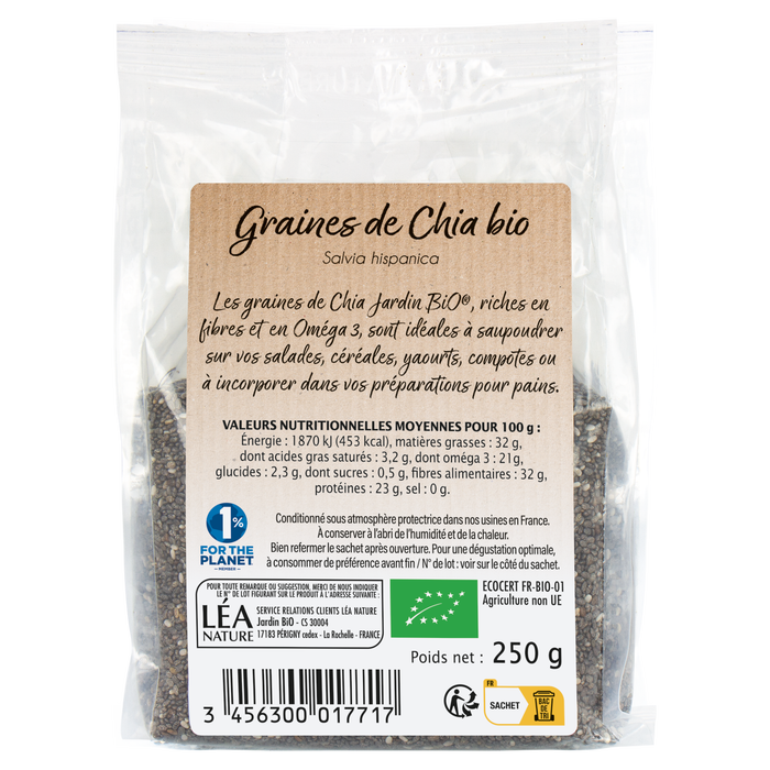 Boho Cosmetics Graines De Chia 250g - Jardin BiO étic