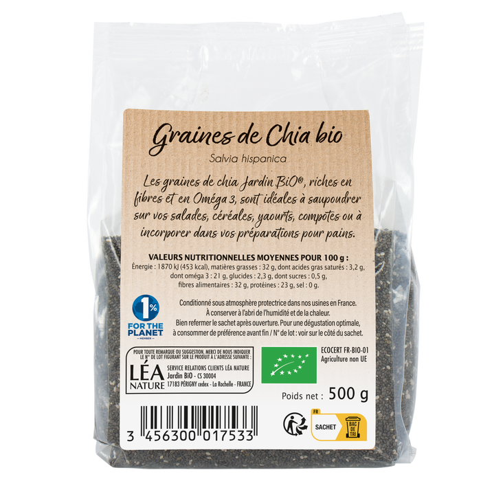 Boho Cosmetics Graines De Chia 500g - Jardin BiO étic