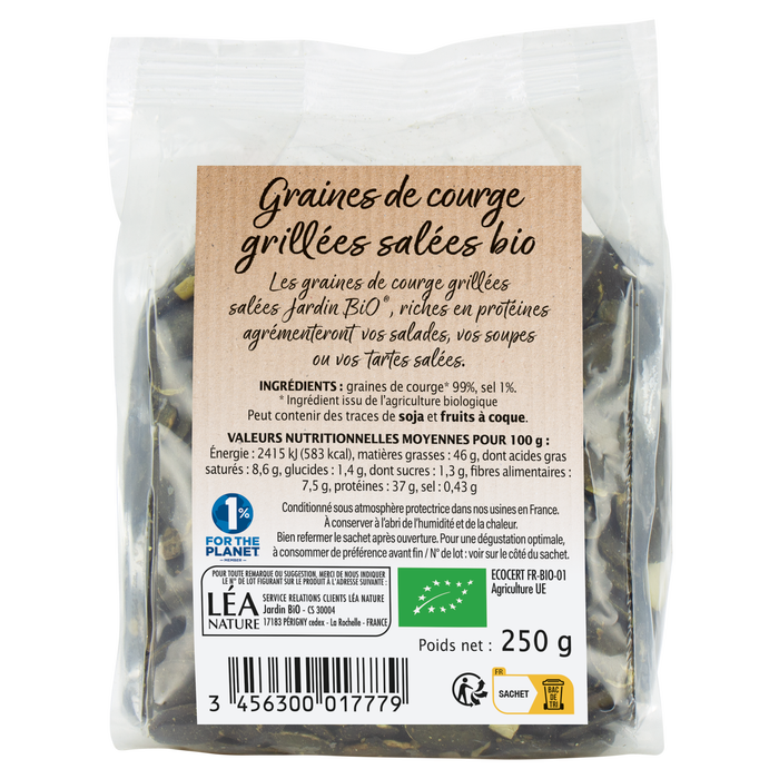 Boho Cosmetics Graines De Courge Grillées Salées - Bio - Jardin BiO étic