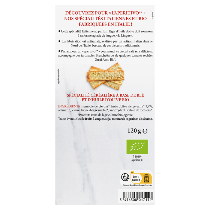 Boho Cosmetics Grissini Lingue à L'huile D'olive - Gusti Amo Bio