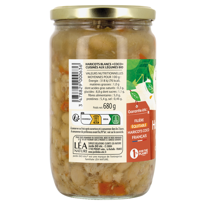 Boho Cosmetics Haricots Coco Cuisinés Bio - Jardin Bio Étic