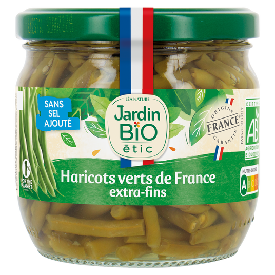 boho cosmetics Haricots verts bio sans sel ajouté extra-fin coupés - Jardin BiO Etic