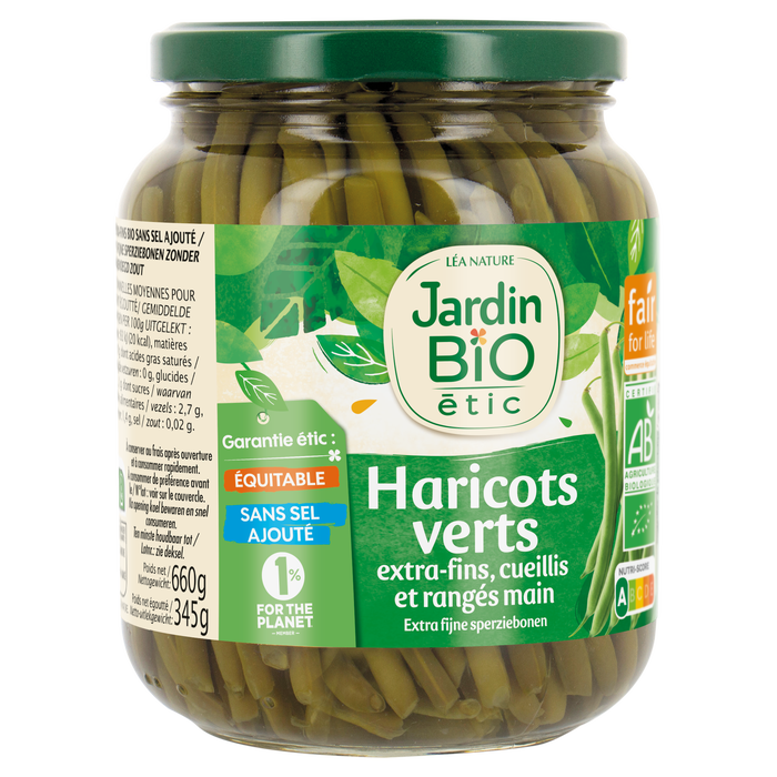 Boho Cosmetics Haricots Verts Extra-fins Bio Sans Epices Et Aromates Ajouté - Jardin Bio Étic