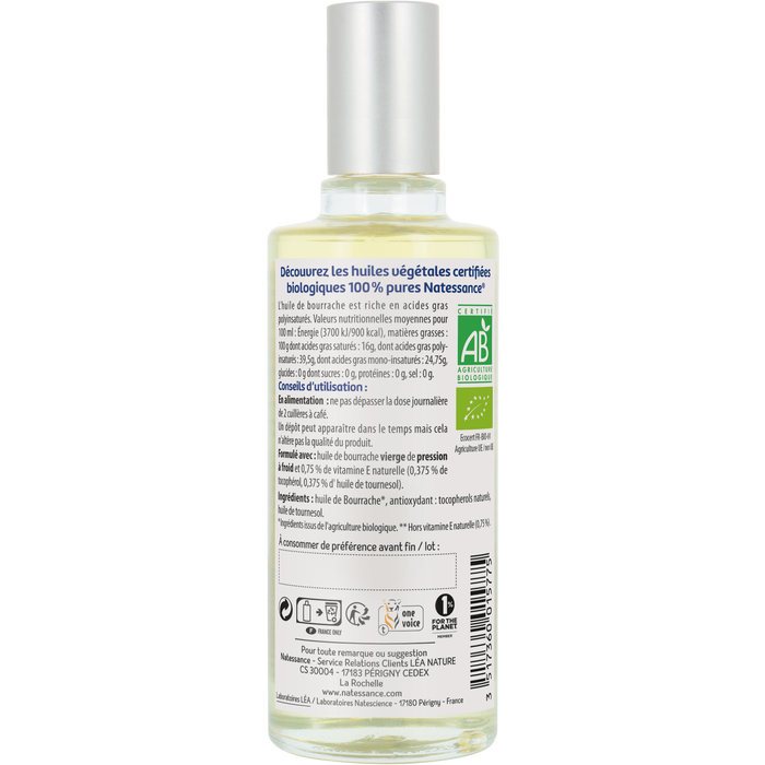 Boho Cosmetics Huile De Bourrache Bio - Protège - 50 Ml - Natessance