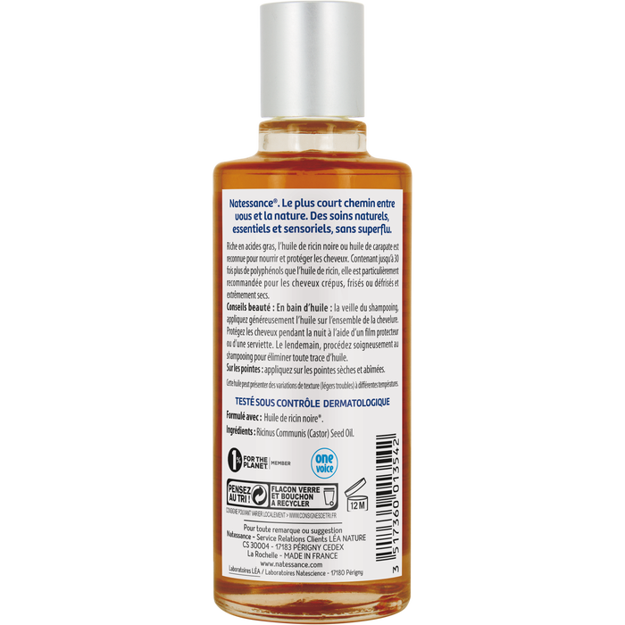 Boho Cosmetics Huile De Carapate - Ricin Noire - 100ml - Natessance