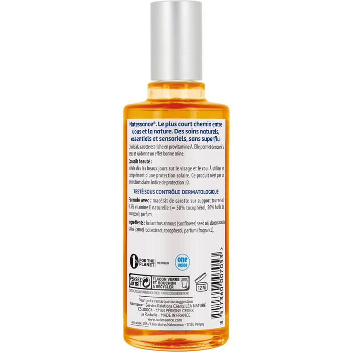 Boho Cosmetics Huile De Carotte - Effet Bonne Mine - 50ml - Natessance