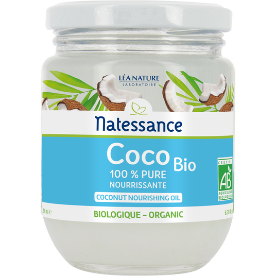 boho cosmetics Huile de coco 100% pure 200ml - NATESSANCE BIO