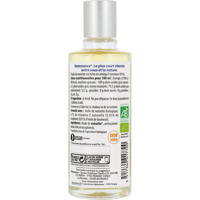 Boho Cosmetics Huile De Noisette Bio - Nourrit - 100ml - Natessance