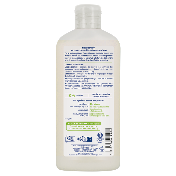 Boho Cosmetics Huile De Ricin Fortifiante Cheveux Et Ongles - 250ml